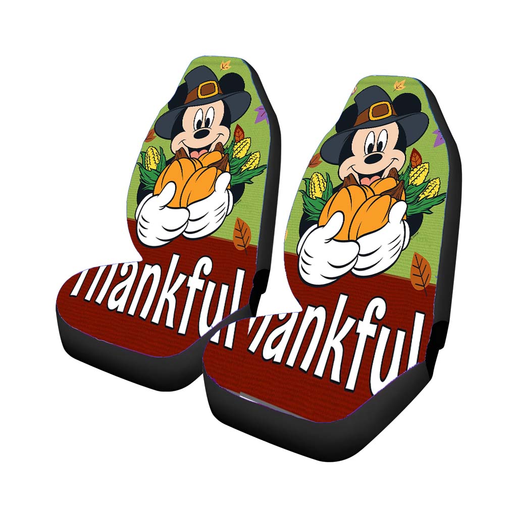 Thankful Mickey Mouse Car Front Seat Covers