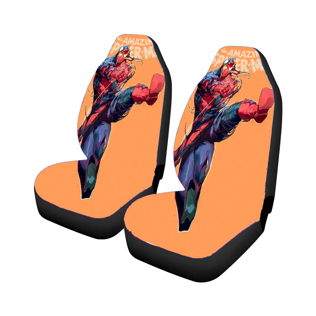 The Amazing Spiderman Paint Art Car Front Seat Covers