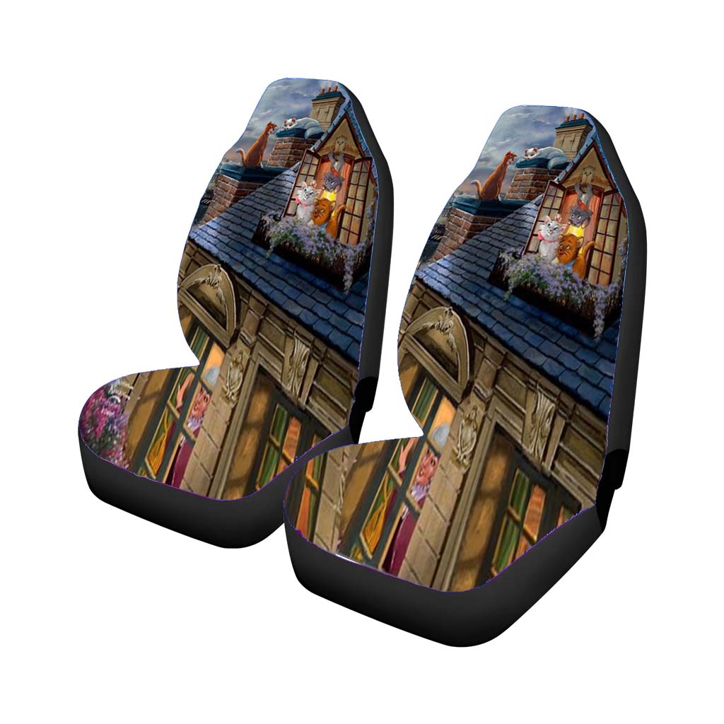 The Aristocats Love Under The Moon Car Front Seat Covers