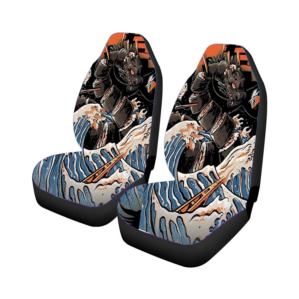 The Black Sushi Dragon Car Front Seat Covers