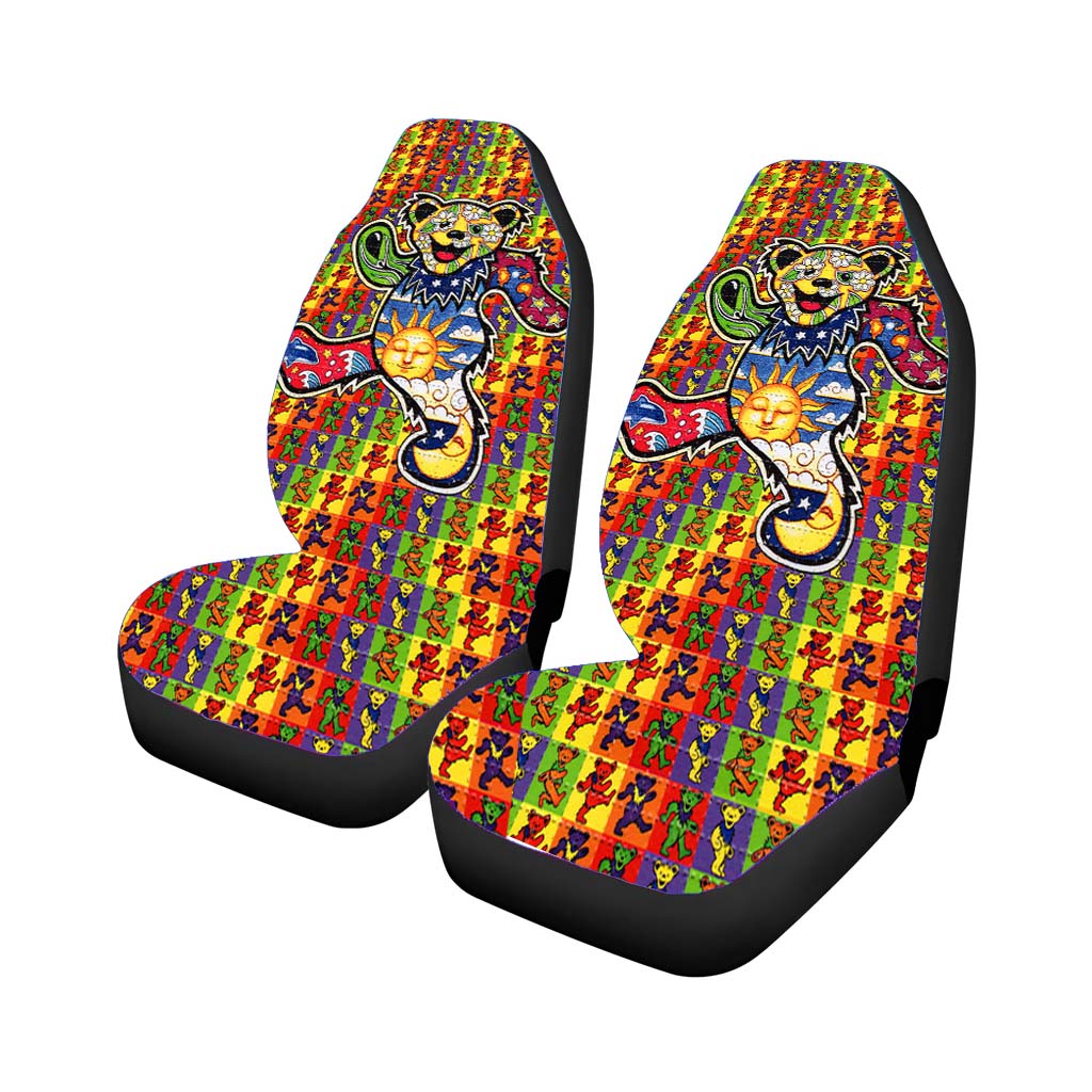 The Grateful Dead Dancing Bear Car Front Seat Covers
