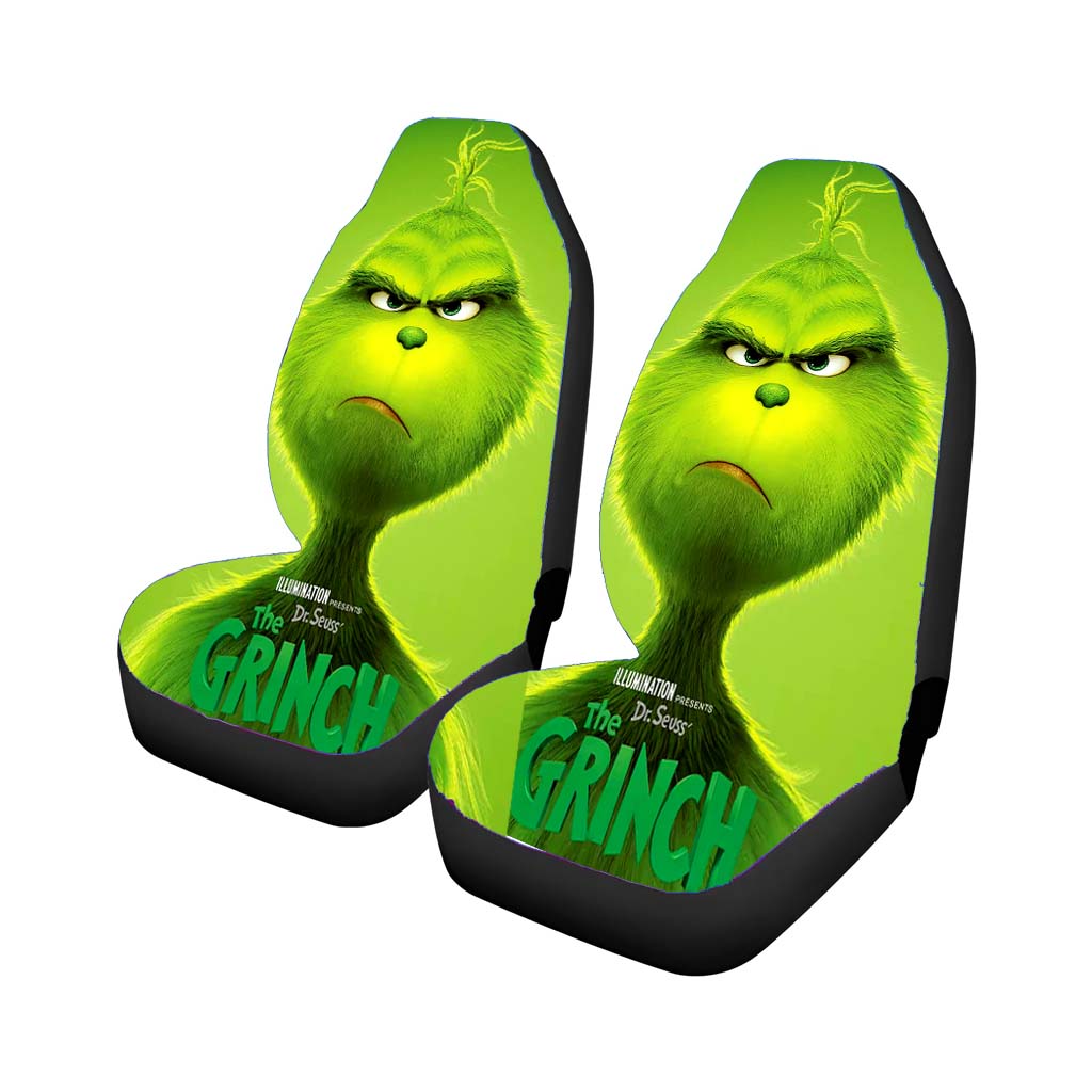 The Grinch Poster Car Front Seat Covers