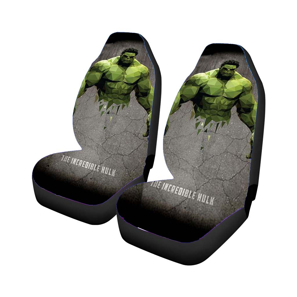 The Incredible Hulk Polygonal Car Front Seat Covers