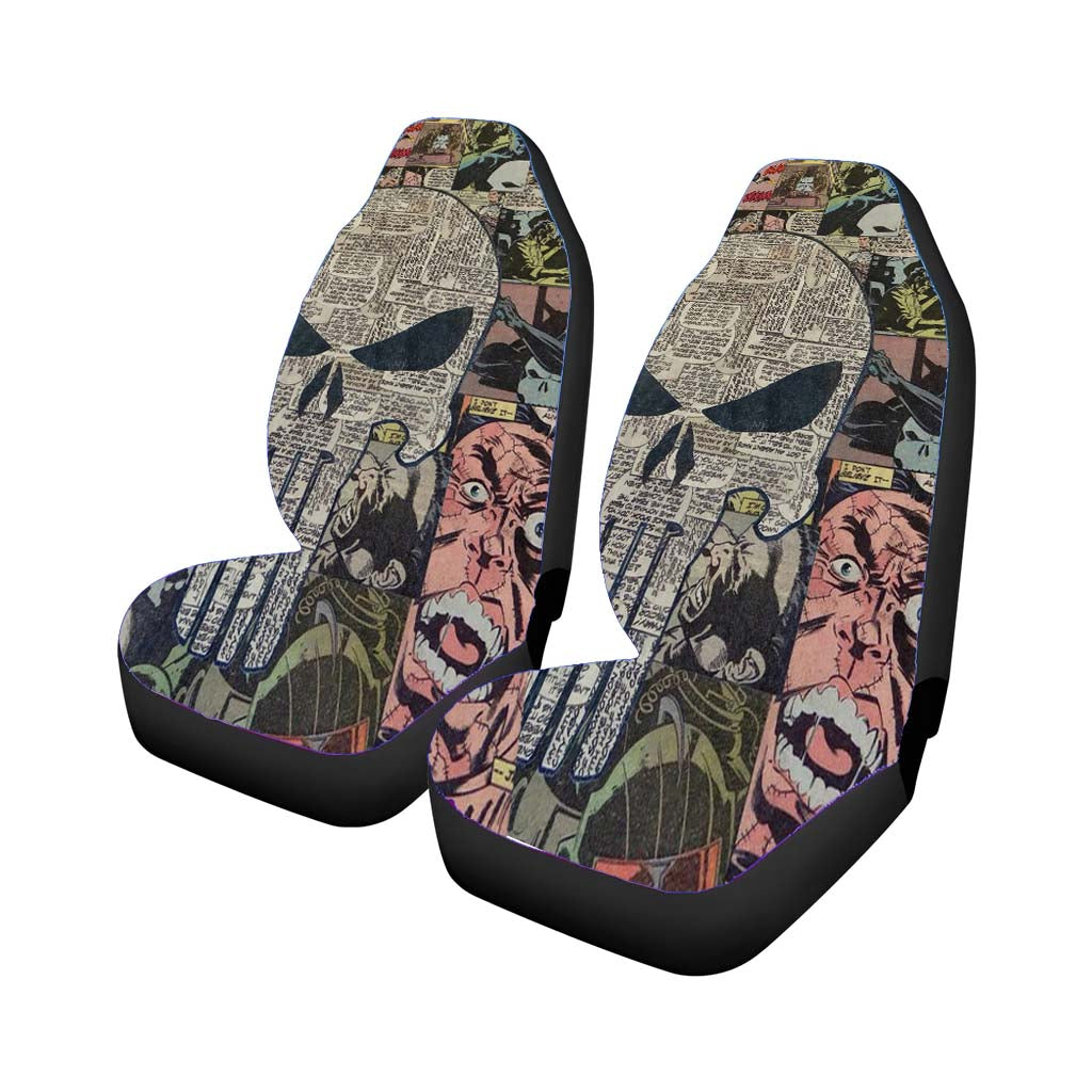 The Punisher Comic Car Front Seat Covers