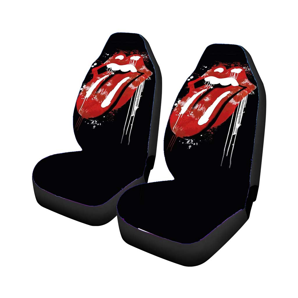 The Rolling Stones Logo Art Car Front Seat Covers