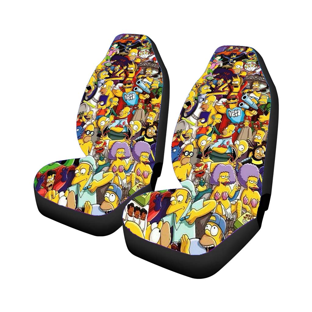 The Simpsons Characters Collection Car Front Seat Covers
