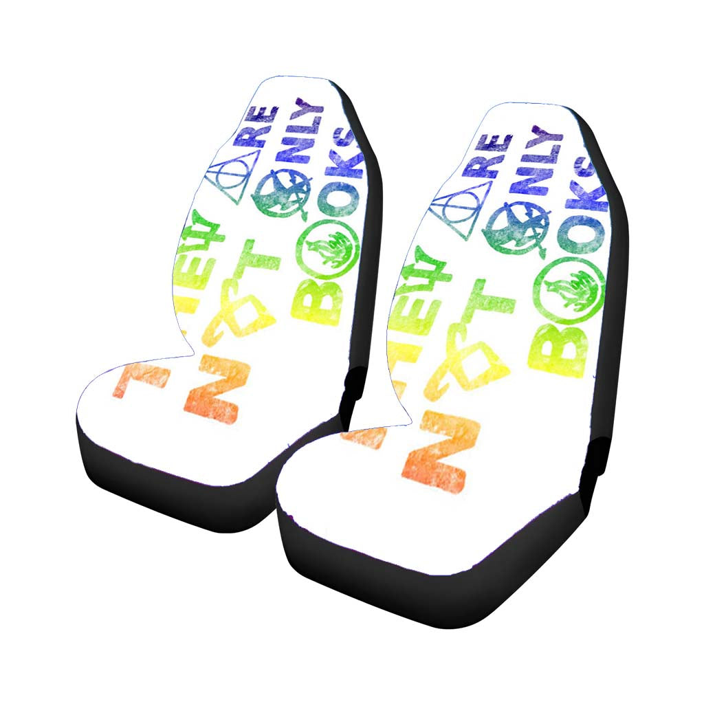 They Are Not Only Books Tie Dye Color Car Front Seat Covers