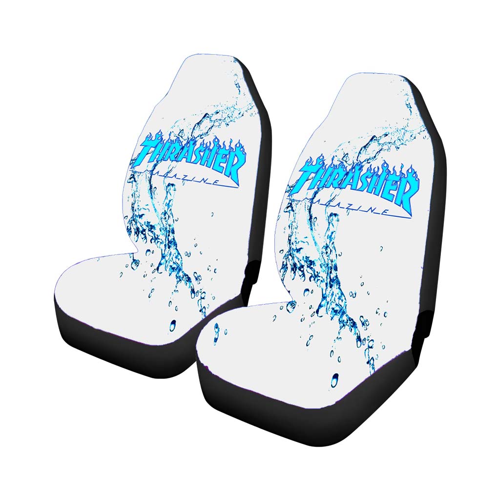 Thrasher Blue Water Splas Car Front Seat Covers