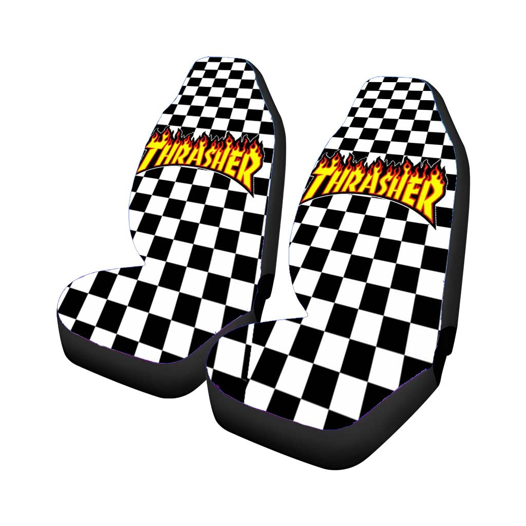 Thrasher Checkerboard Car Front Seat Covers