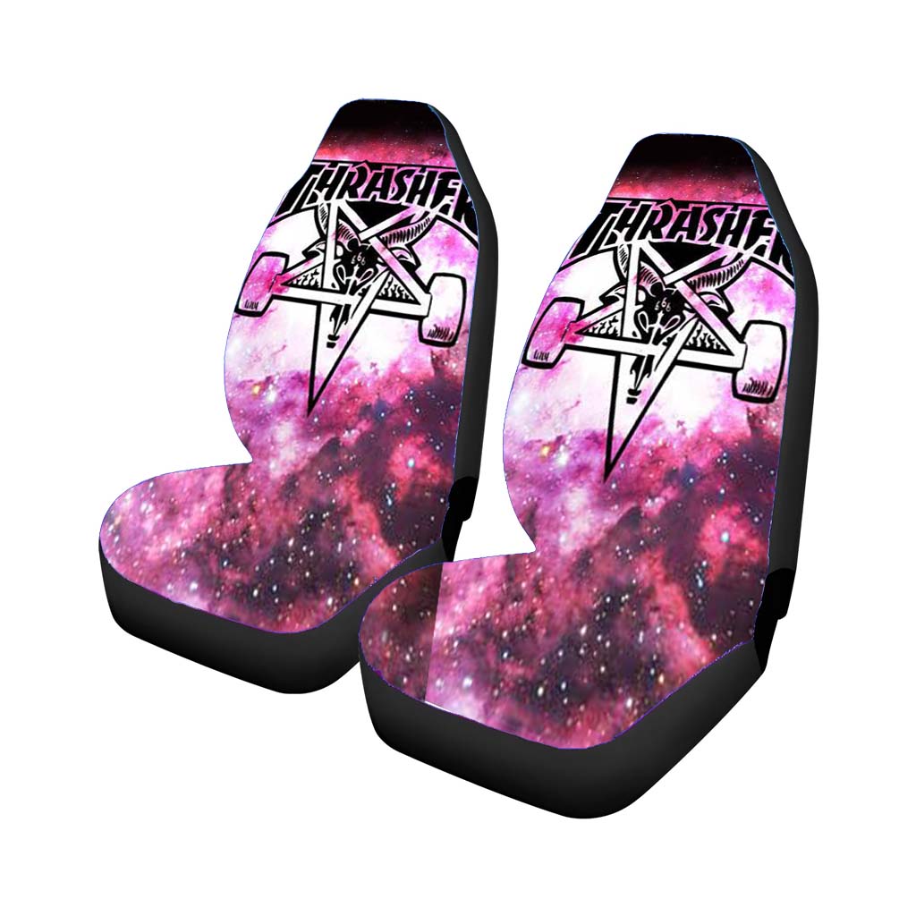 Thrasher Logo Galaxy Car Front Seat Covers