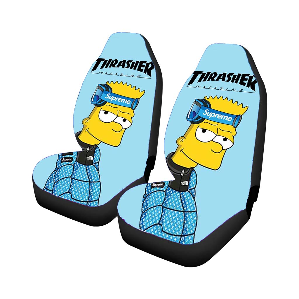 Thrasher Magazine Bart Car Front Seat Covers