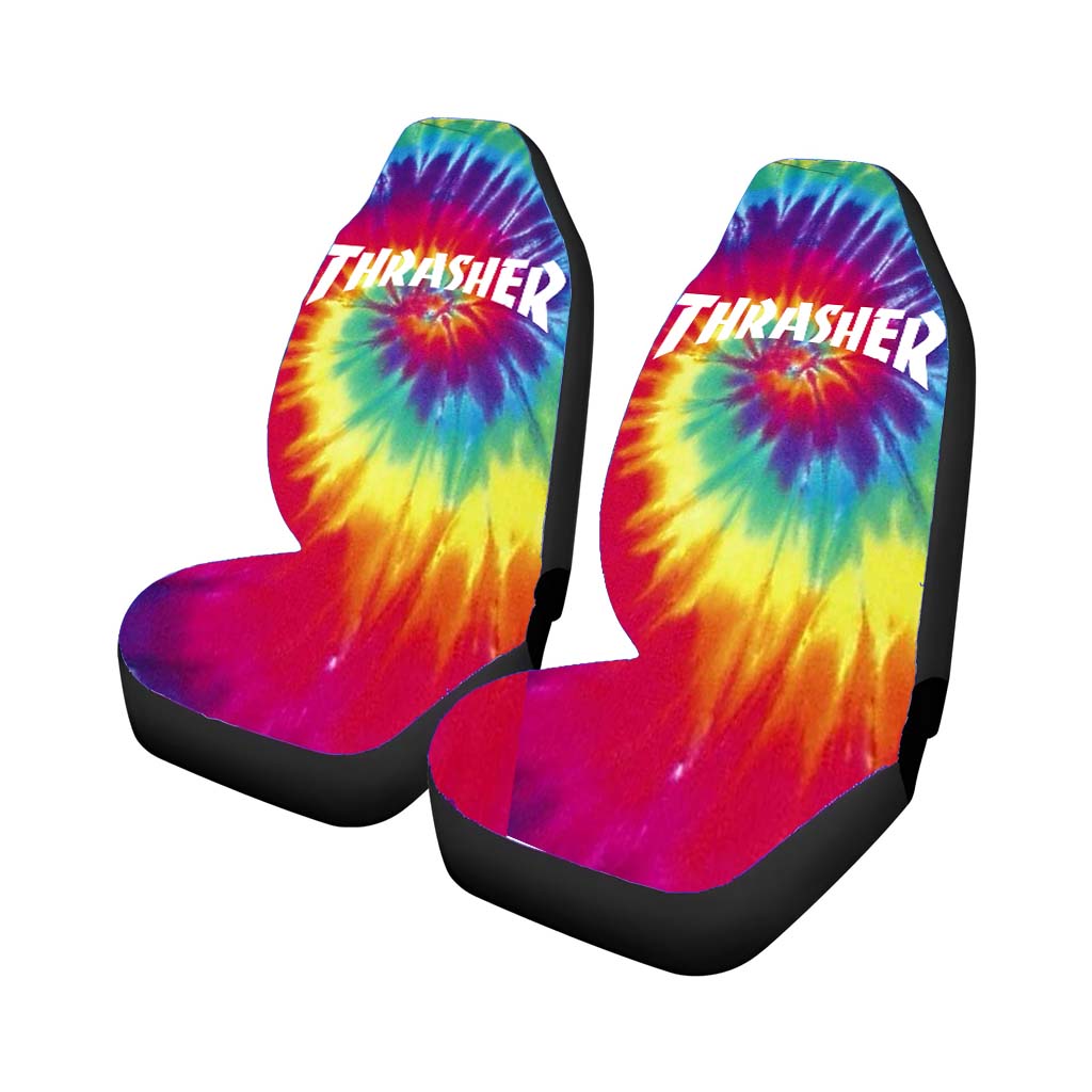 Thrasher Tie Dye Car Front Seat Covers