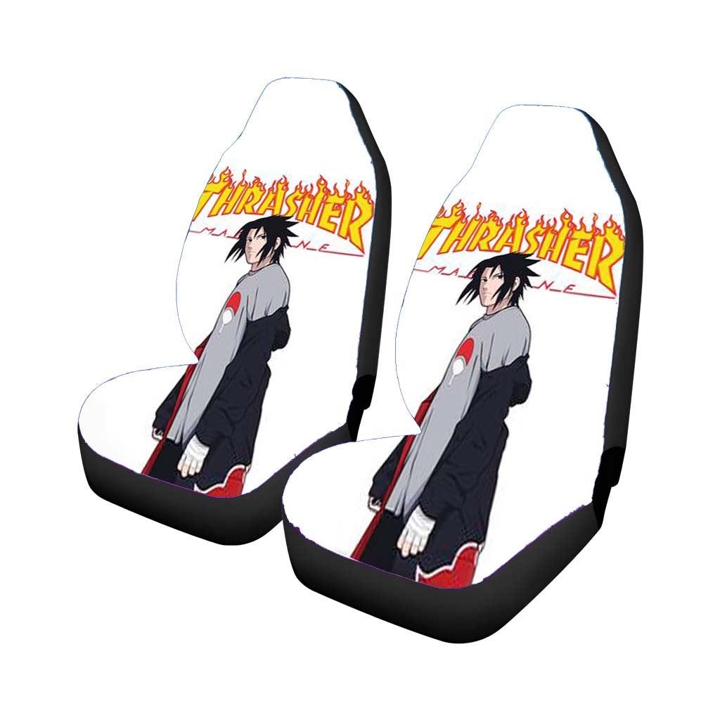 Thrasher White Magazine Sasuke Car Front Seat Covers