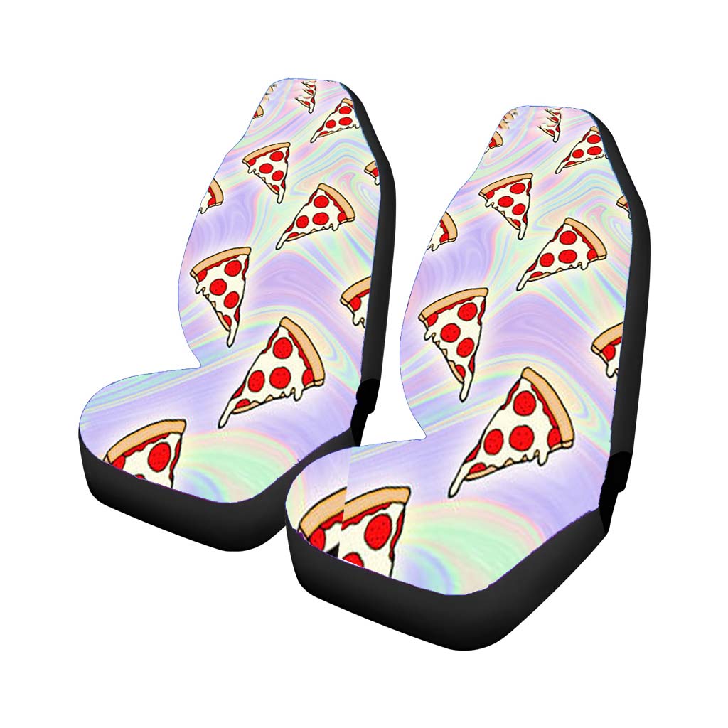 Tie Dye Pizza Slices Car Front Seat Covers