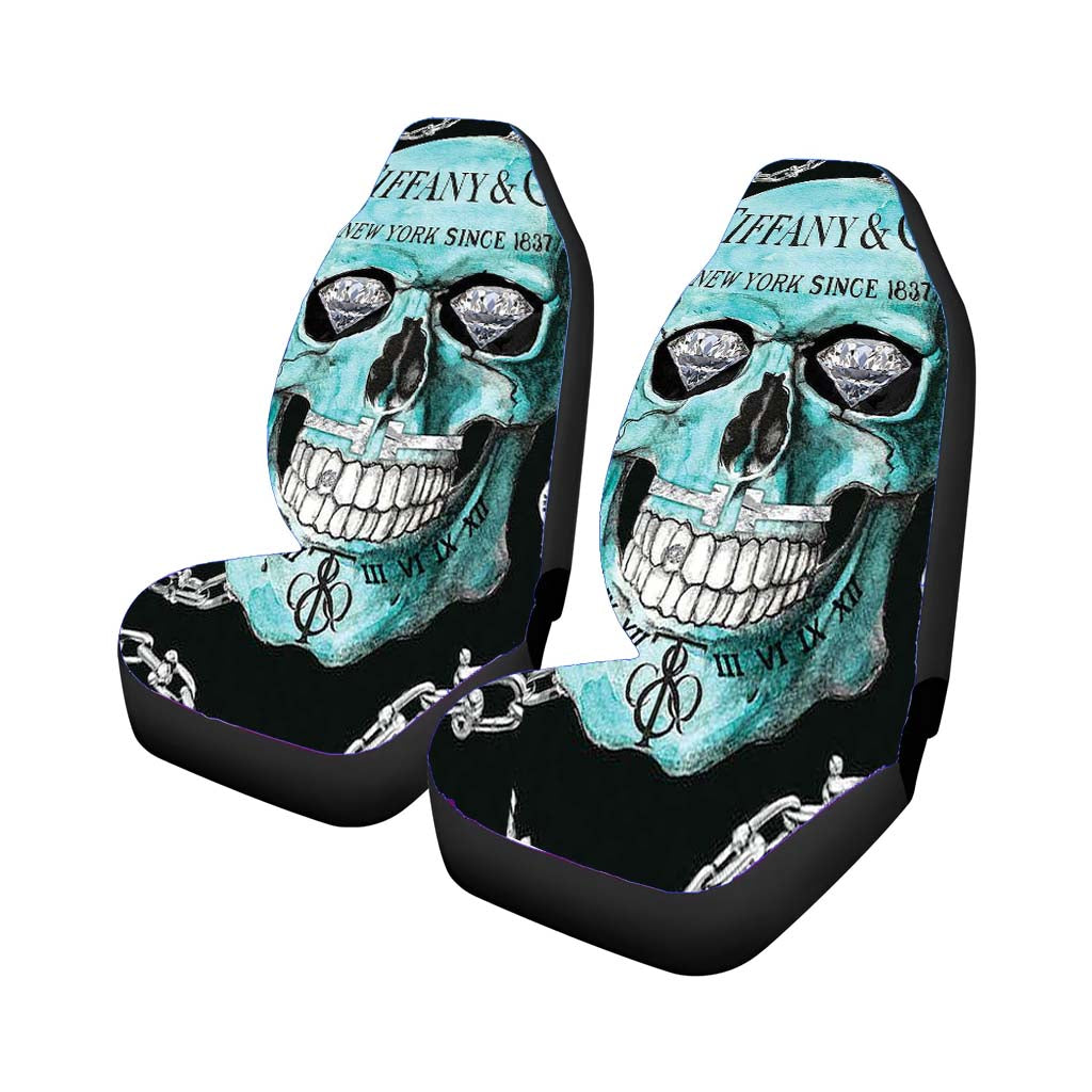Tiffany And Co Skull Diamond Car Front Seat Covers