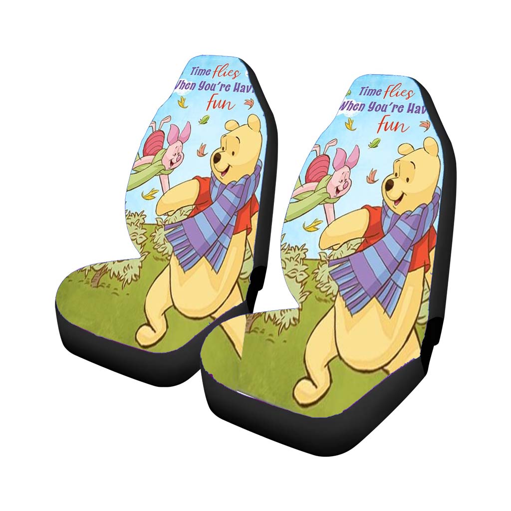 Time Flies Pooh And Piglet Car Front Seat Covers