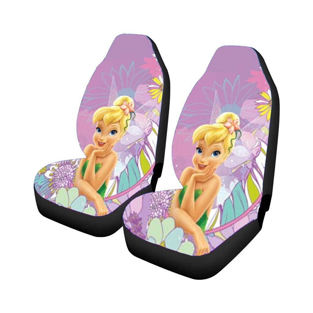 Tinkerbell Fairy Floral Car Front Seat Covers