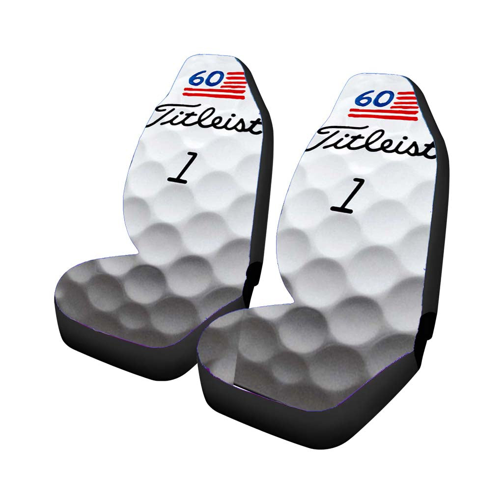 Titleist Golf Ball Print Car Front Seat Covers