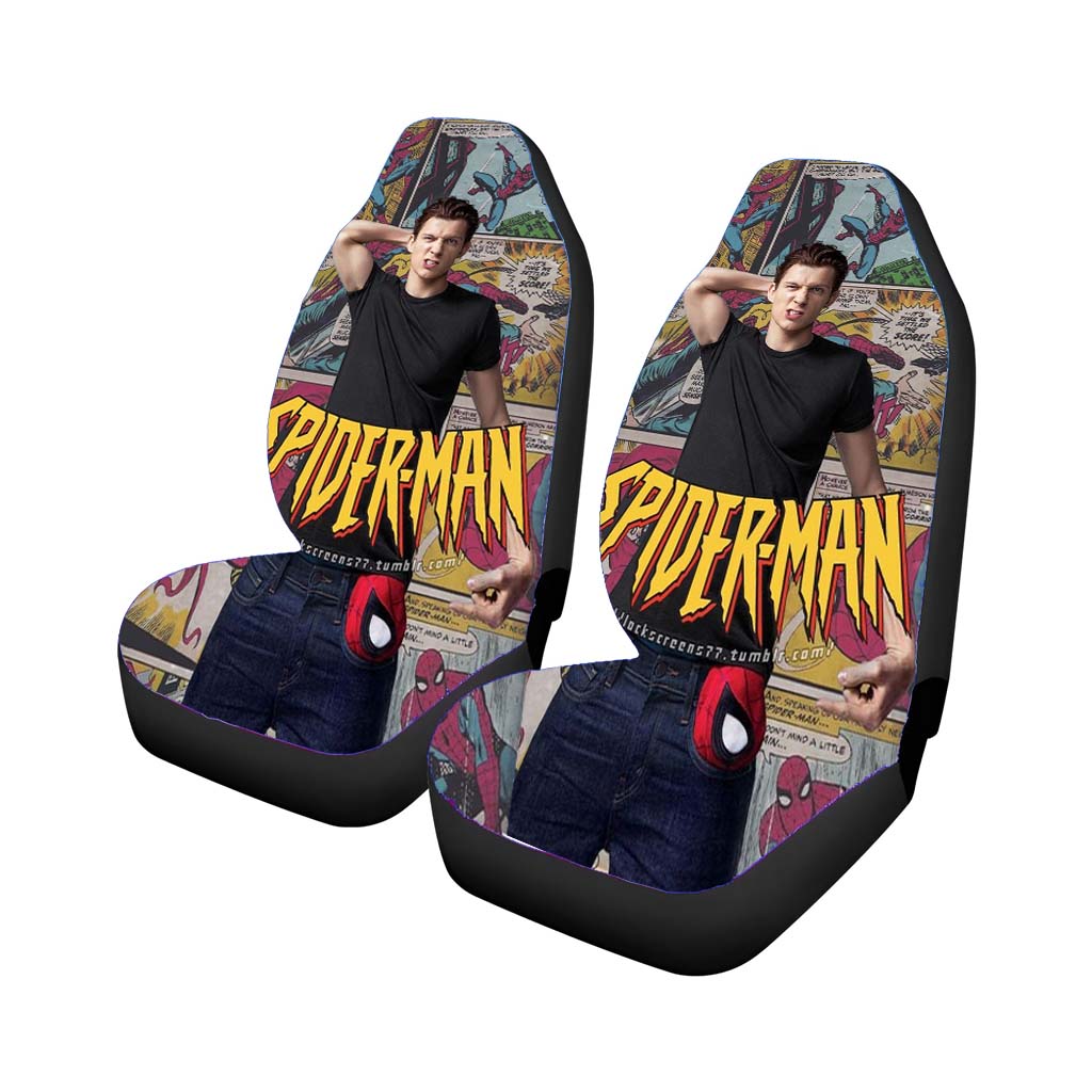 Tom Holland Comic Spider Man Car Front Seat Covers