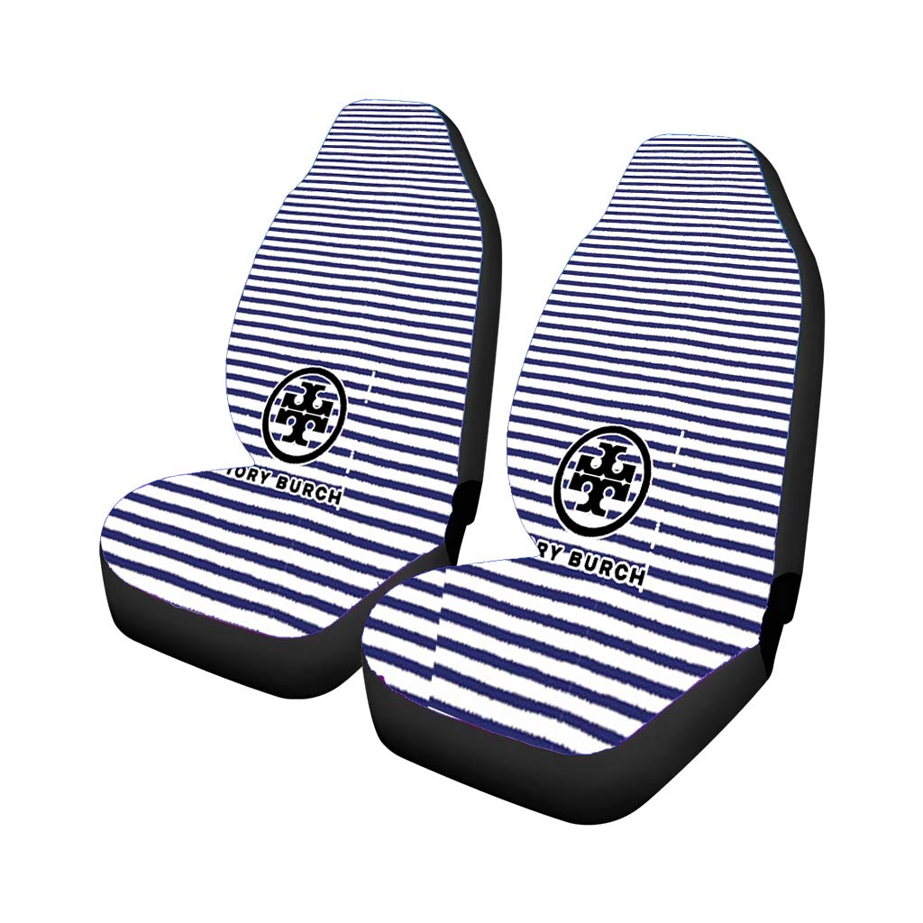 Tory Burch Blue White Wallpaper Car Front Seat Covers