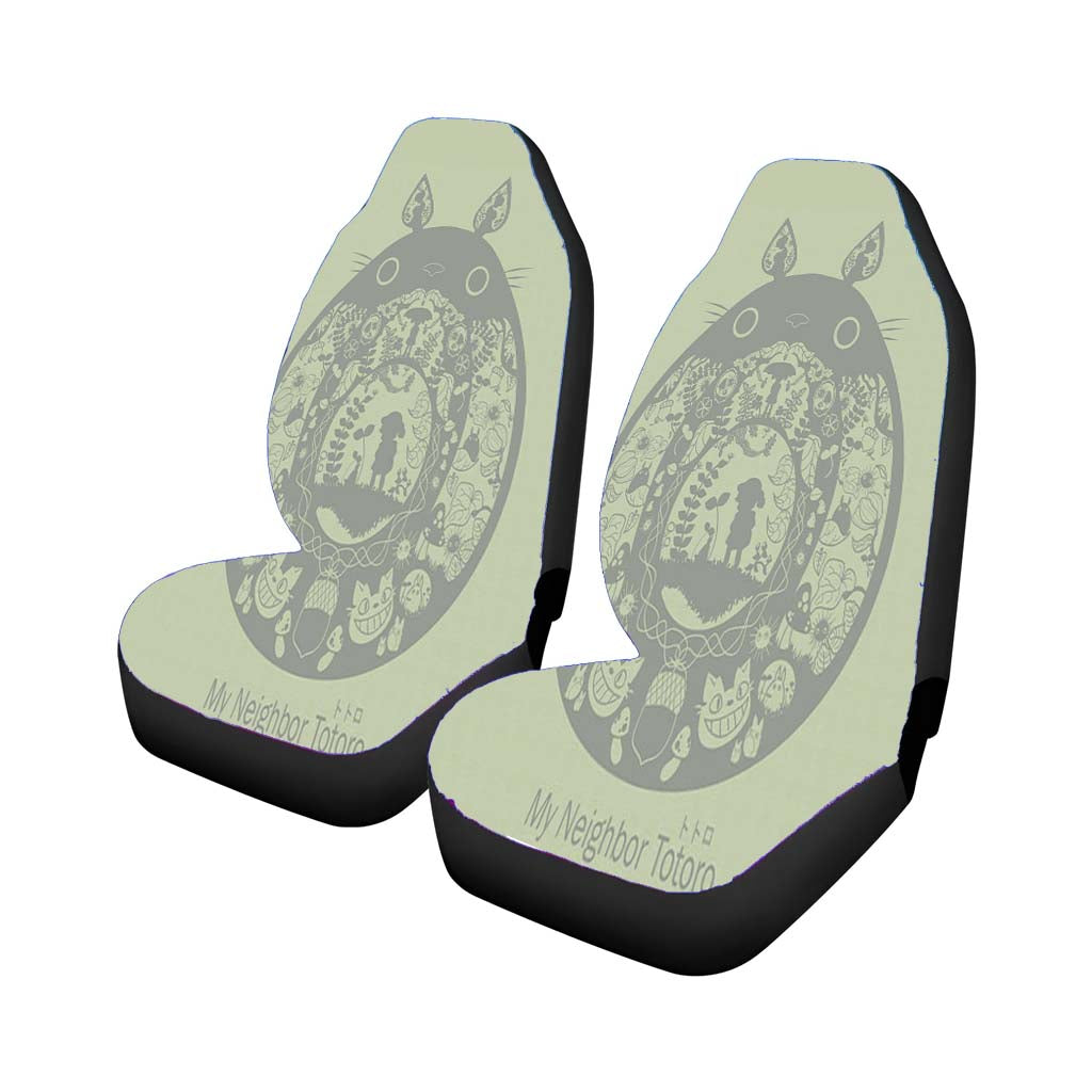 Totoro Pattern Arts Car Front Seat Covers