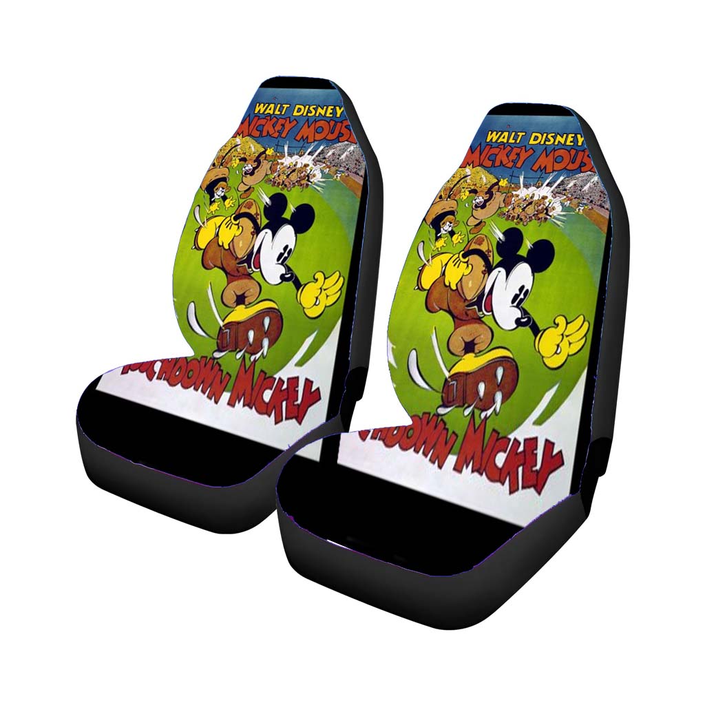 Touchdown Mickey Classic Poster Car Front Seat Covers