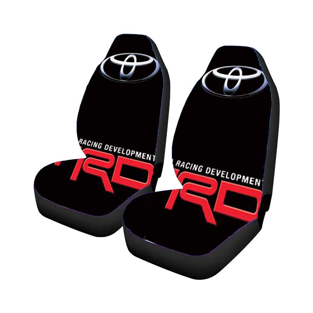 Toyota Trd Logo Red Car Front Seat Covers