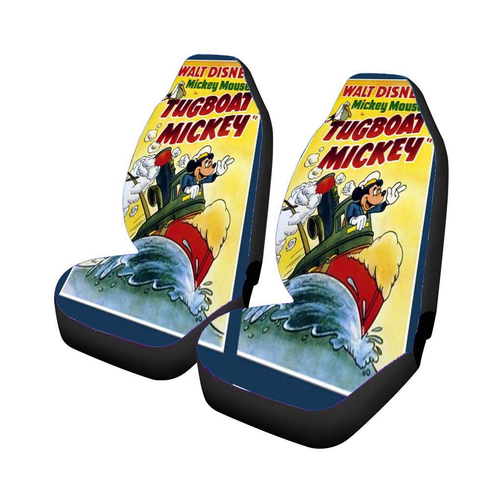 Tugboat Mickey Classic Poster Car Front Seat Covers