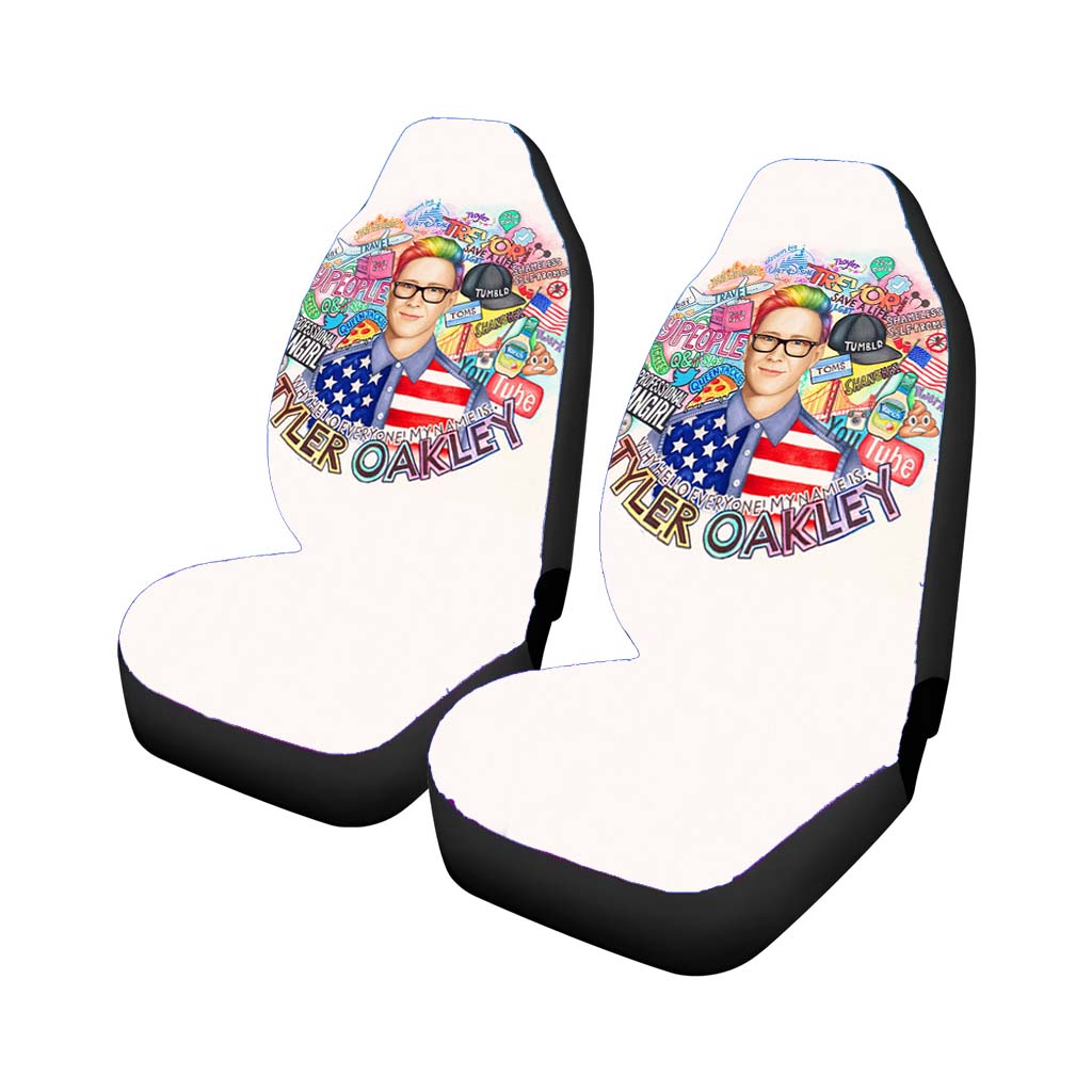 Tyler Oakley Fans Qoute Art Car Front Seat Covers