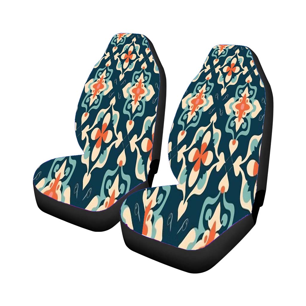 A Pattern With The Letter Car Front Seat Covers
