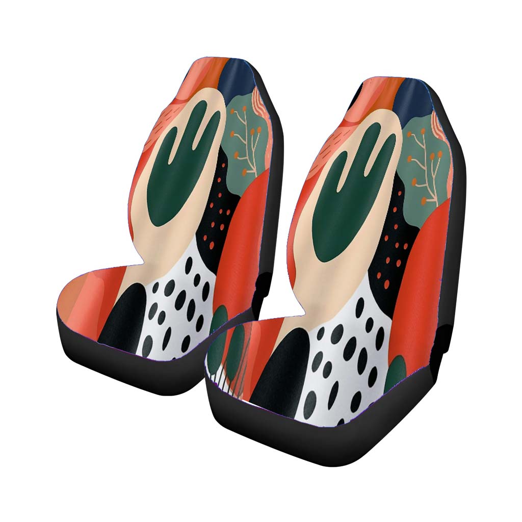 Abstract Cactus Car Front Seat Covers