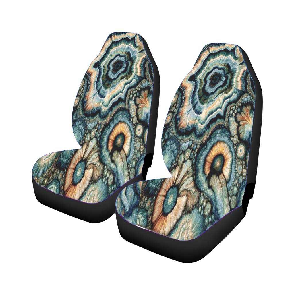 Abstract Geode Mandala Car Front Seat Covers