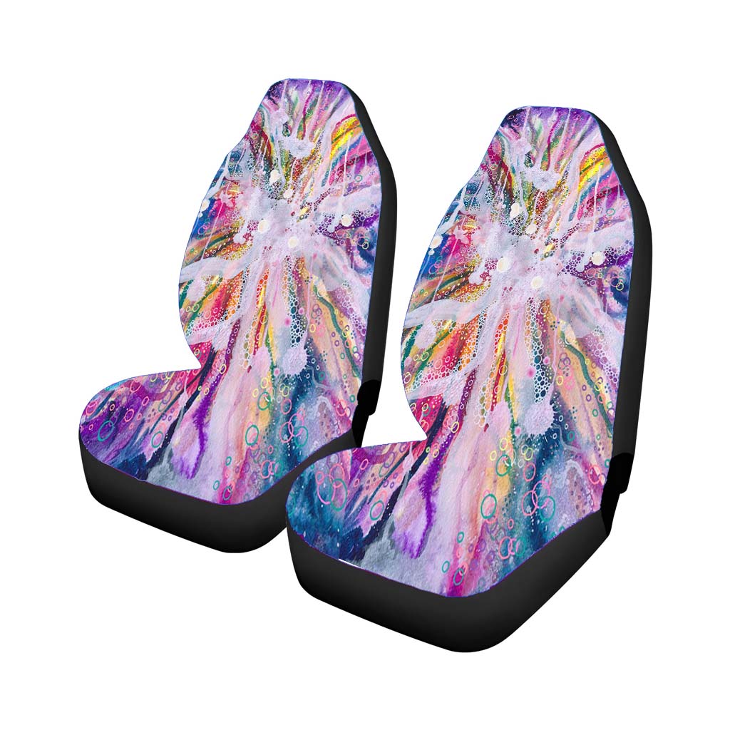 Abstract Paint Car Front Seat Covers