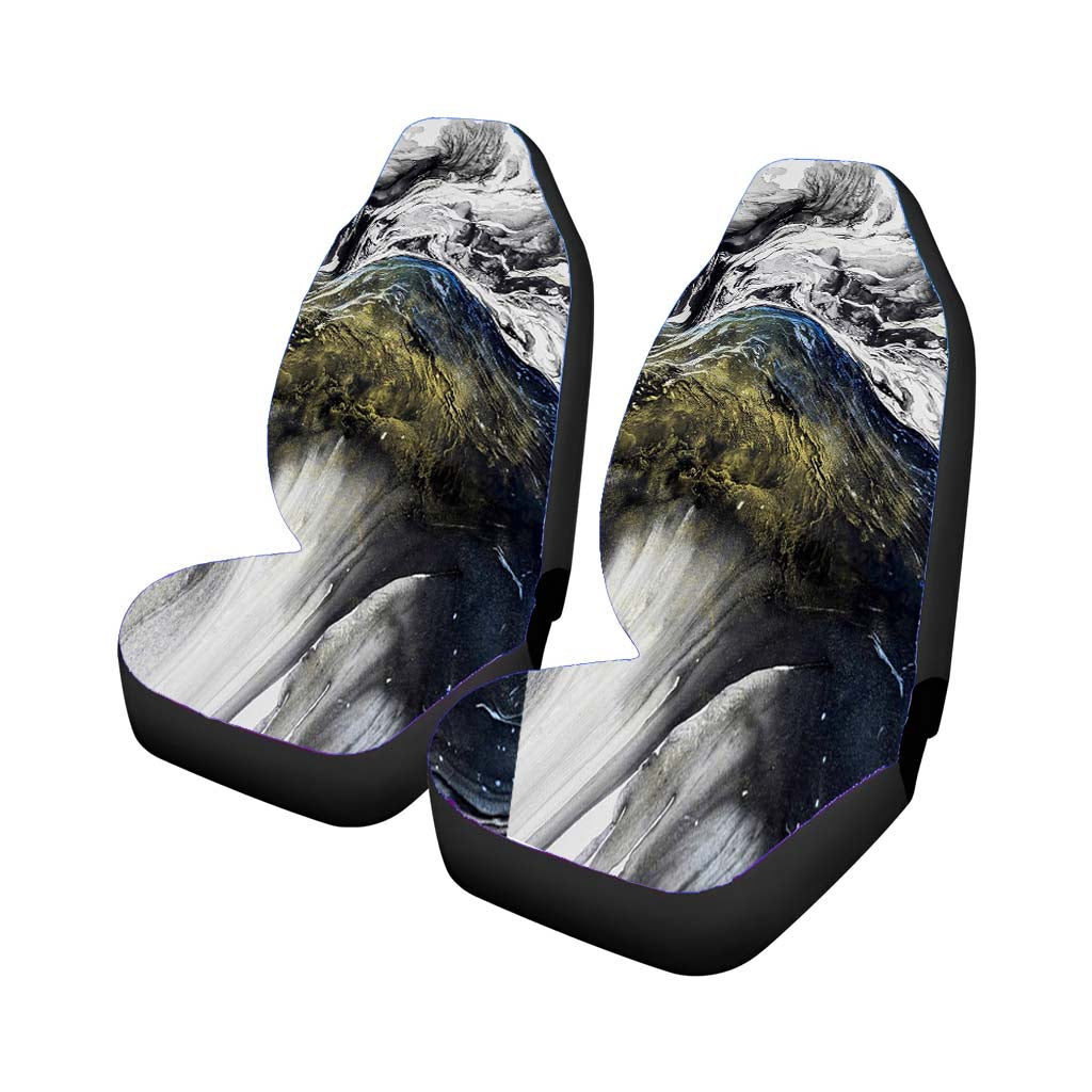 Abstract Water Paint Car Front Seat Covers