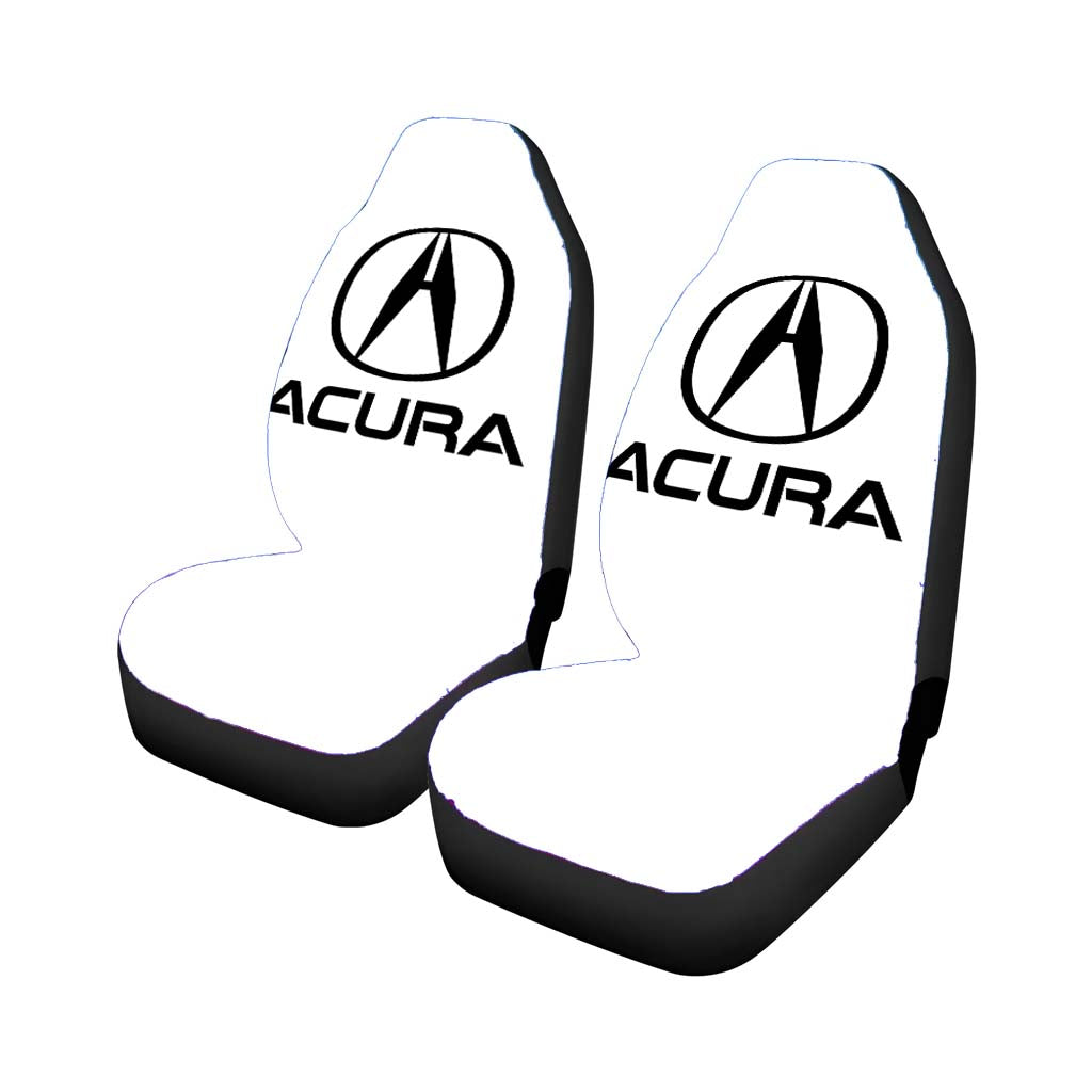 Acura Logo White Car Front Seat Covers