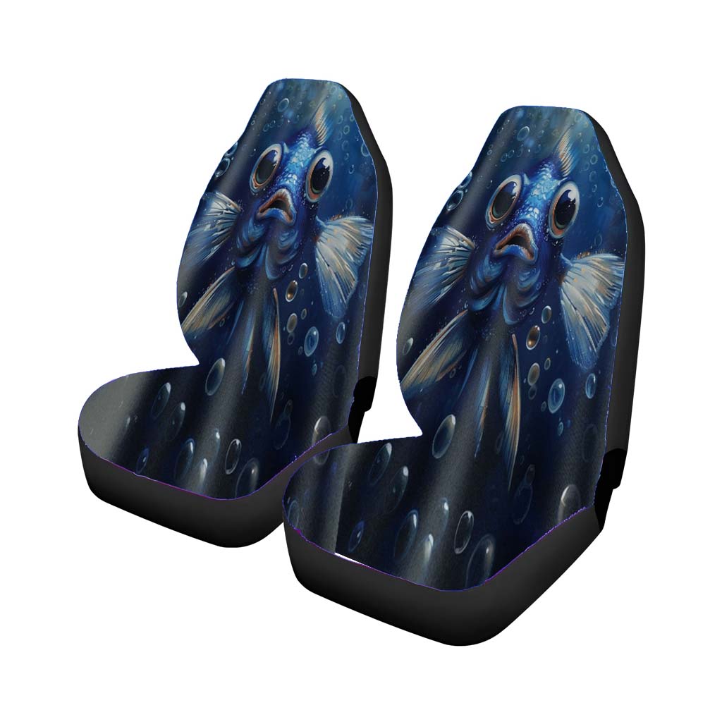Adorable Blue Fish Car Front Seat Covers