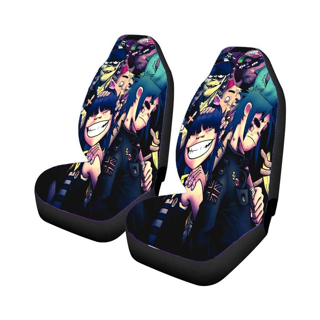 Aesthetic Gorillaz Band Art Car Front Seat Covers