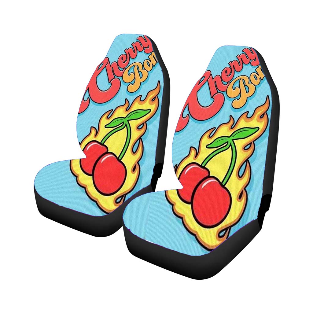 Aesthetic Retro Cherry Bomb Car Front Seat Covers