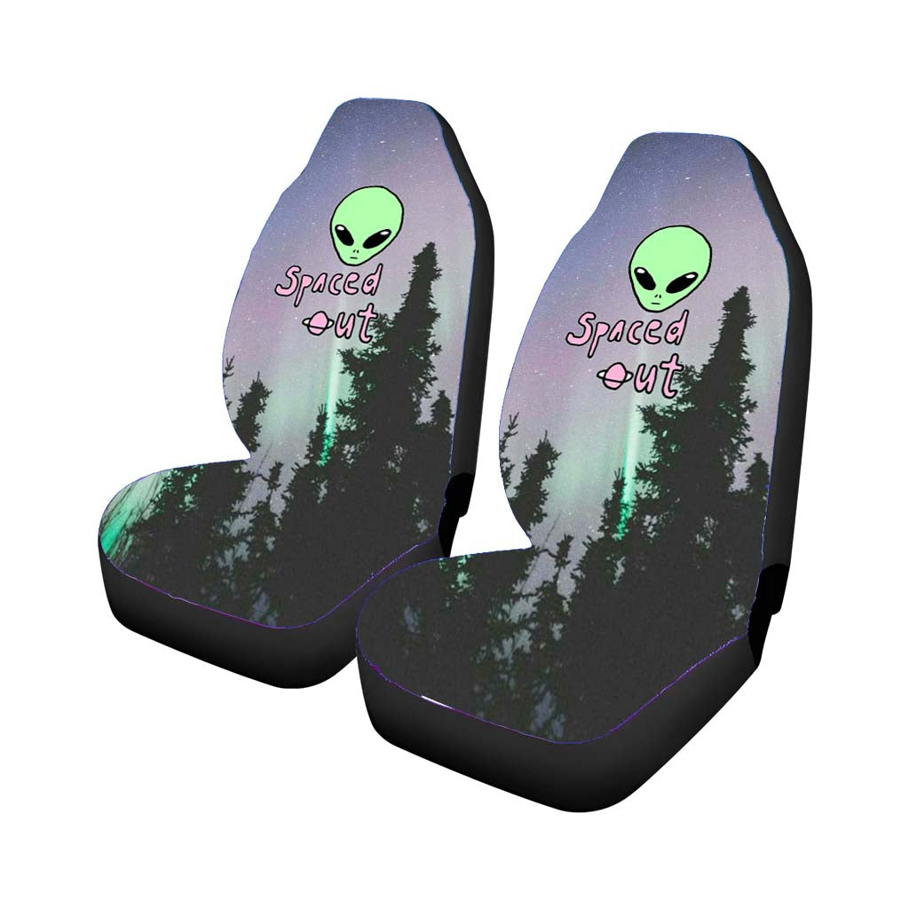 Aesthetic Spaced Out Alien Car Front Seat Covers