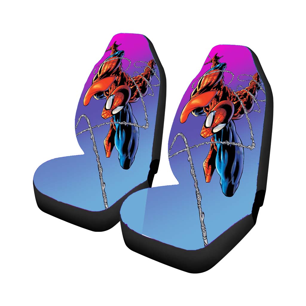 Aesthetic Spiderman Colorful Car Front Seat Covers