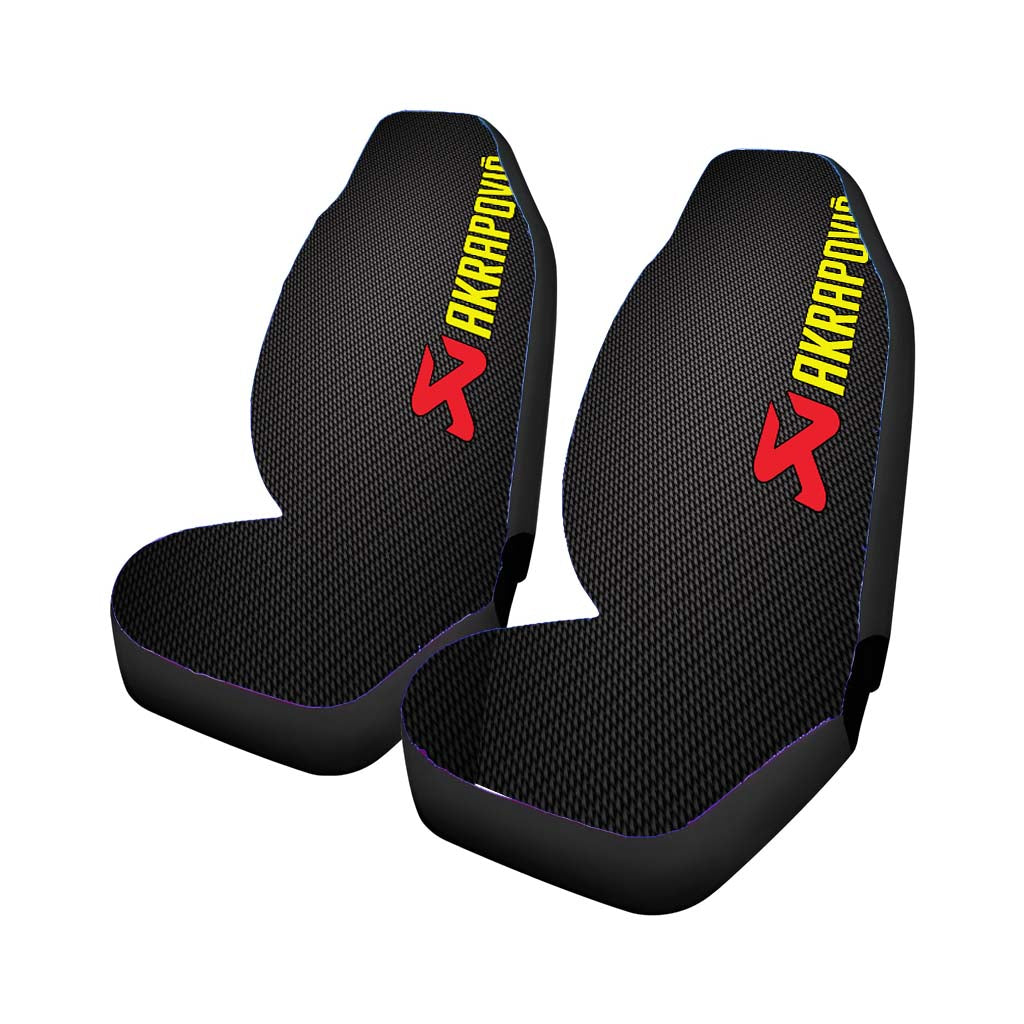Akrapovic Exhaust System Carbon Logo Car Front Seat Covers