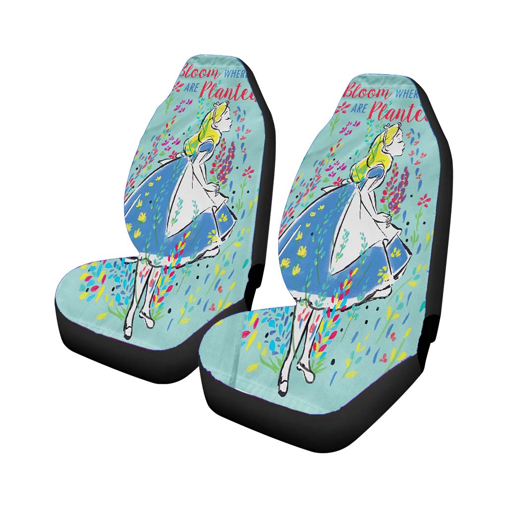 Alice In Wonderland Where You Are Planted Car Front Seat Covers