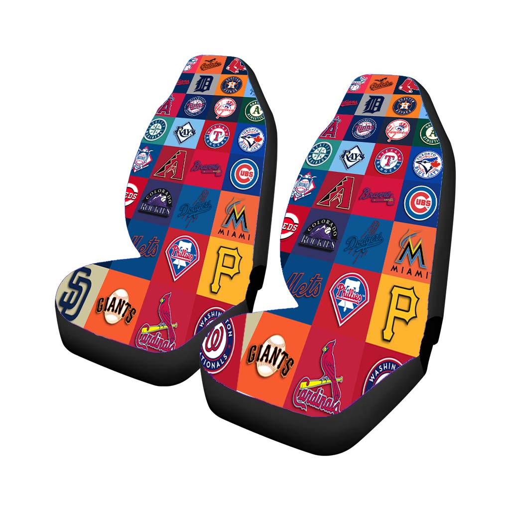 All Mlb Team Logos Collage Car Front Seat Covers