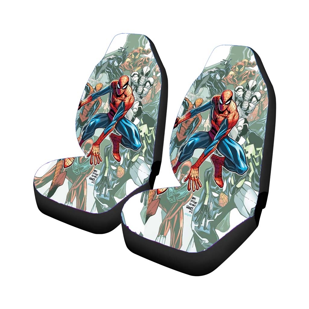 All Spidey Spiderman Characters Collage Car Front Seat Covers