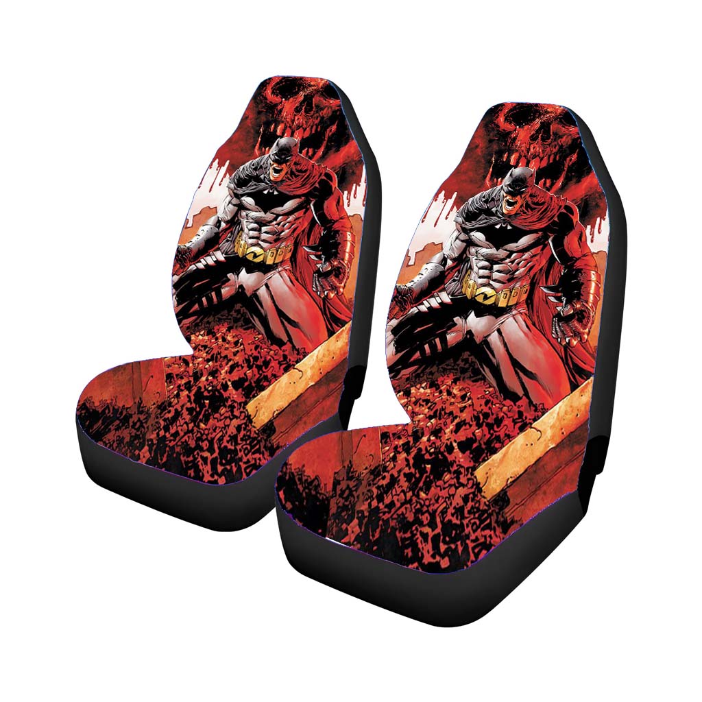 Angry Batman Red Skull Car Front Seat Covers