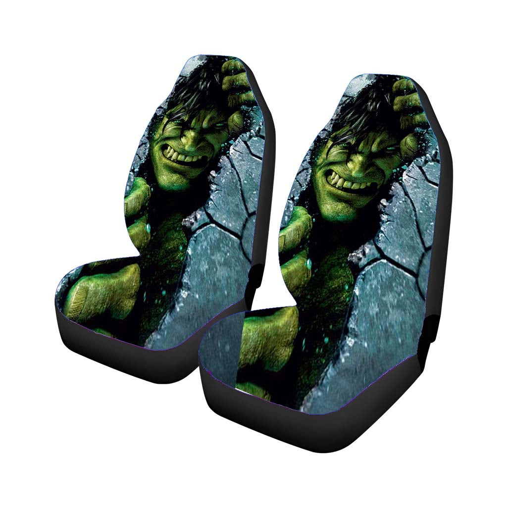 Angry Hulk Car Front Seat Covers
