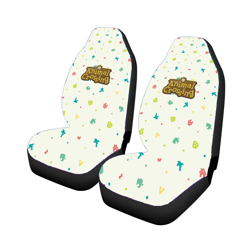 Animal Crossing Logo Pattern Car Front Seat Covers