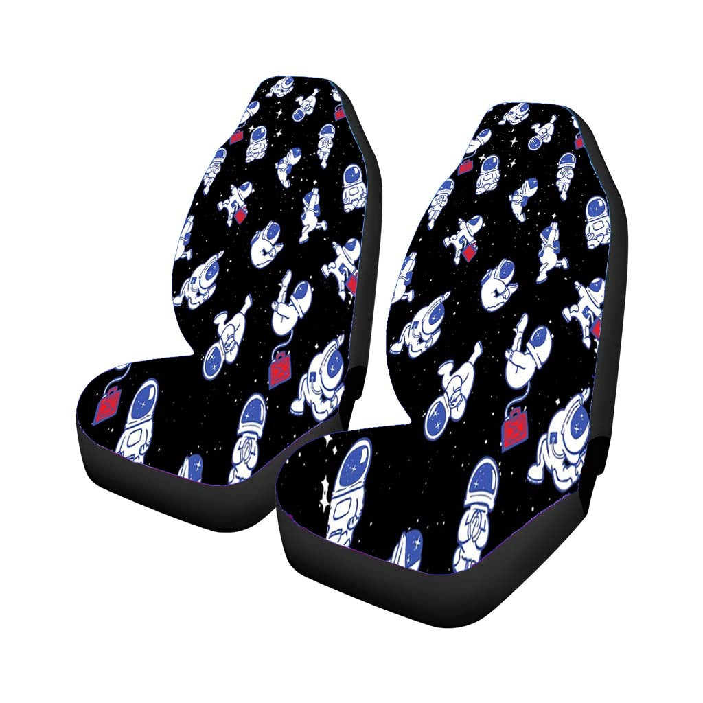 Astronaut Yoga Pattern Car Front Seat Covers