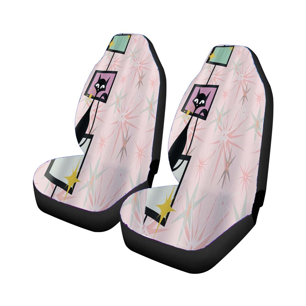 Atomic Cat Mid Century Modern Car Front Seat Covers