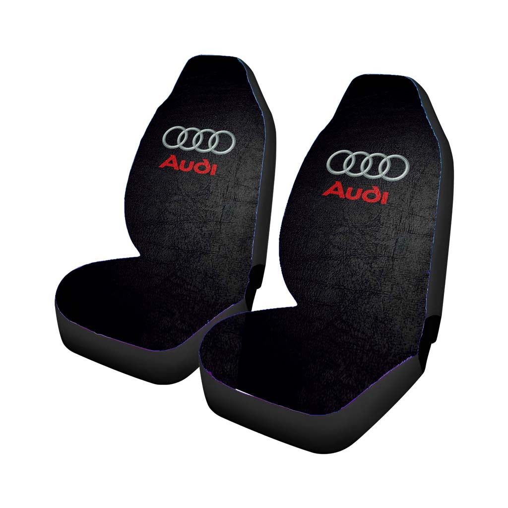 Audi Dark Logo Wallpaper Car Front Seat Covers